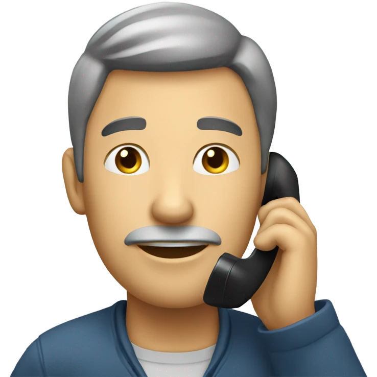 man calling on phone emoji