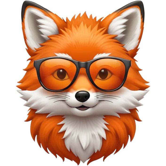 A fox 🦊 with sunglasses emoji