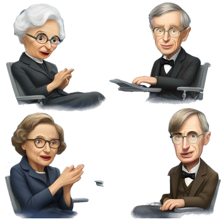 Helen Keller versus Stephen Hawking emoji