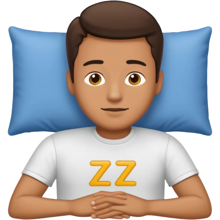 nap time laying down man with z emoji add shirt emoji