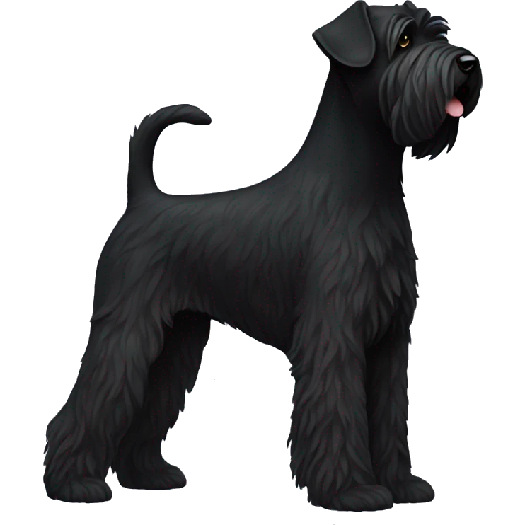 russian terrier dog full black emoji
