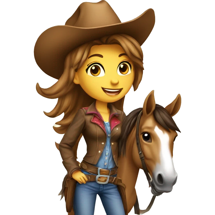 Cowgirl on horse indepedence day USA emoji