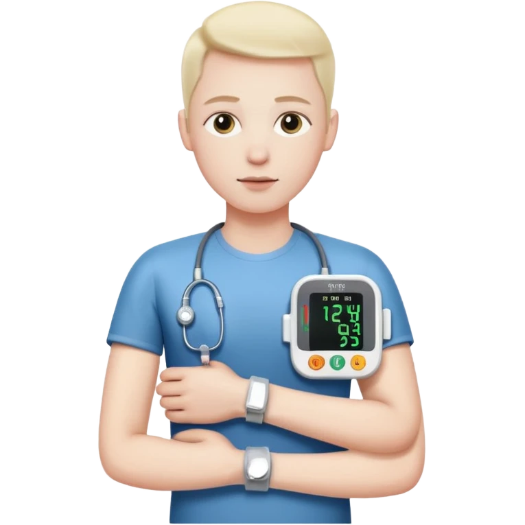 blood pressure cuff on arm emoji