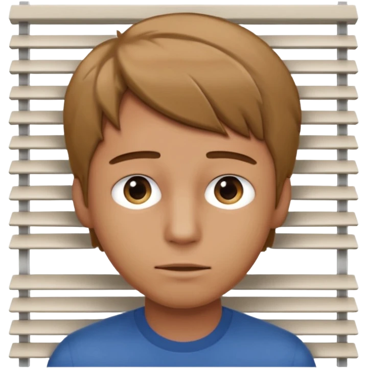 Male peeking behind the blinds can't see whole face only eyes BEHIND blinds emoji