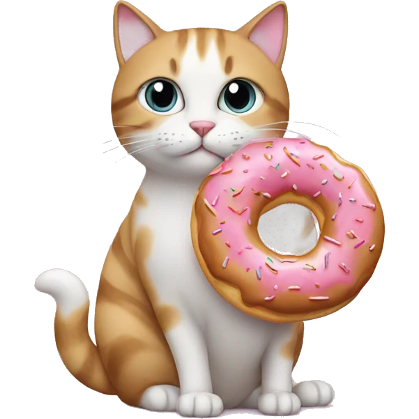 Cat with donut emoji