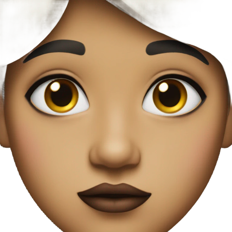 boy with makeup and gaze big lips tiny eyes emoji
