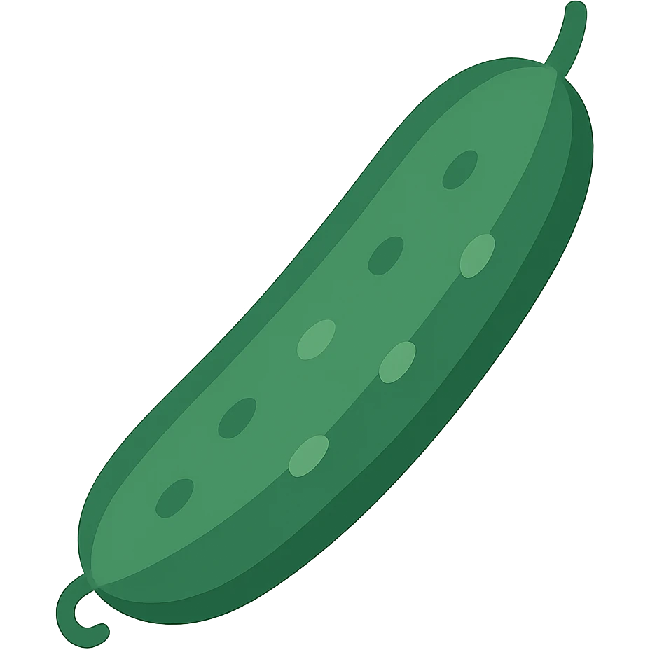 Flat design style cucumber emoji