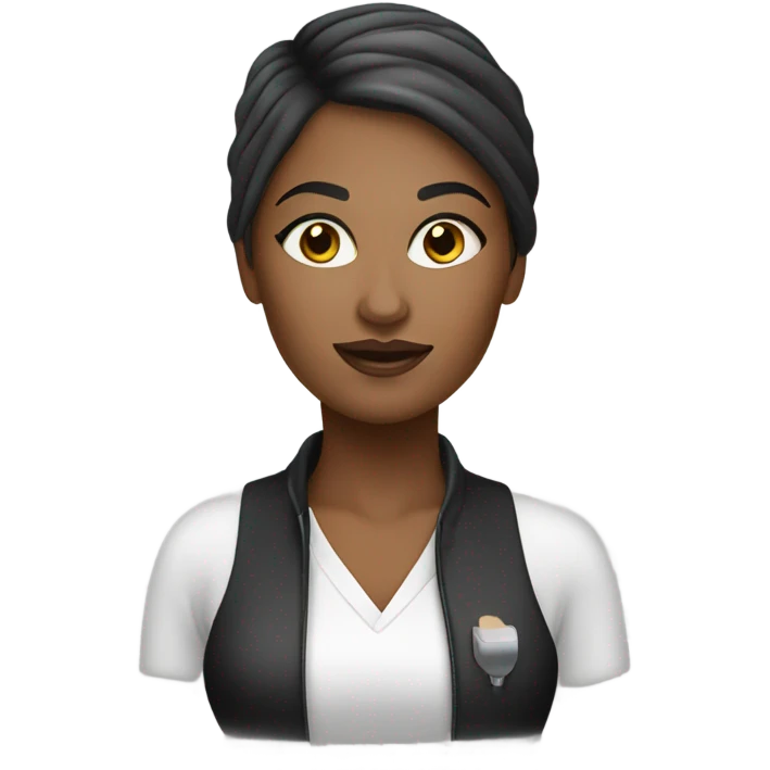 A makeup artist white girl with a makeup brush in her hand emoji