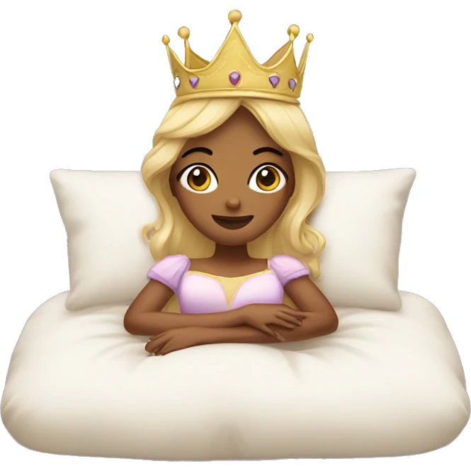 Princess laying on a pillow emoji