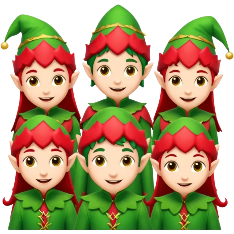 100 Christmas Elfs emoji