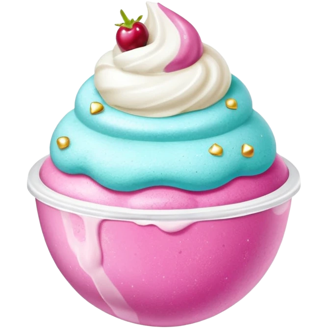 Pastel colorful shiny glossy glittery sparkle bath bomb cocktail decoration bimbo bombo boom boom wang wang thang ice cream berry blush lipstick lotion juice stingy sunscreen sunny show sundae cream  emoji
