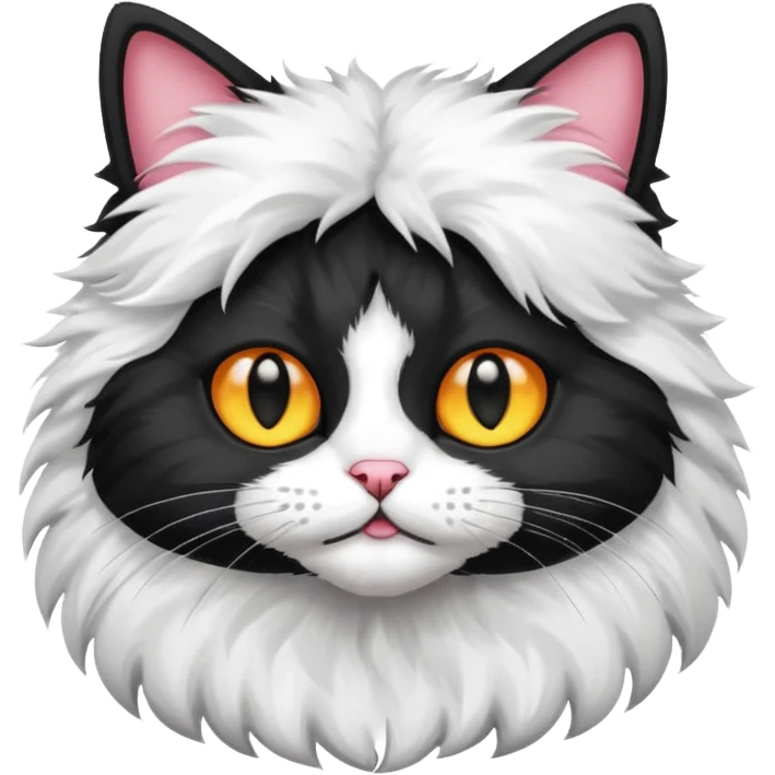 cat that is black and white emoji