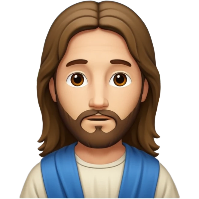 Jesus helping someone in need on a city sidewalk emoji