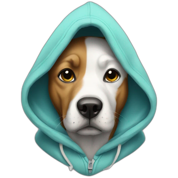 Dog wearing a hoodie  emoji