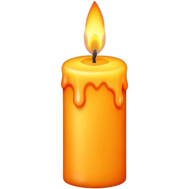 lit candle with flame emoji