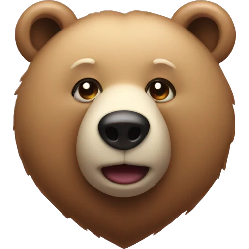 Heart eye bear emoji