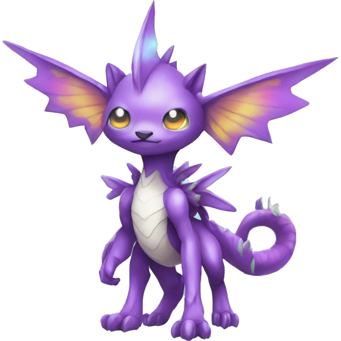 cute cool edgy ethereal magical alien Digimon-Fakemon-animal full body emoji