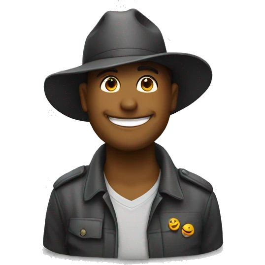 UM GAROTO USANDO BONÉ FAZENDO SINAL DE POSITIVO emoji