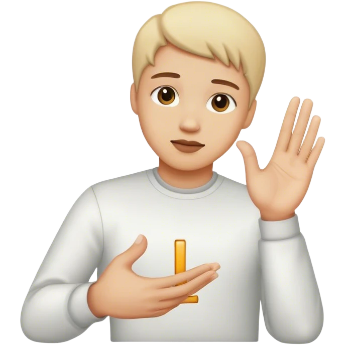 tell hand making L emoji