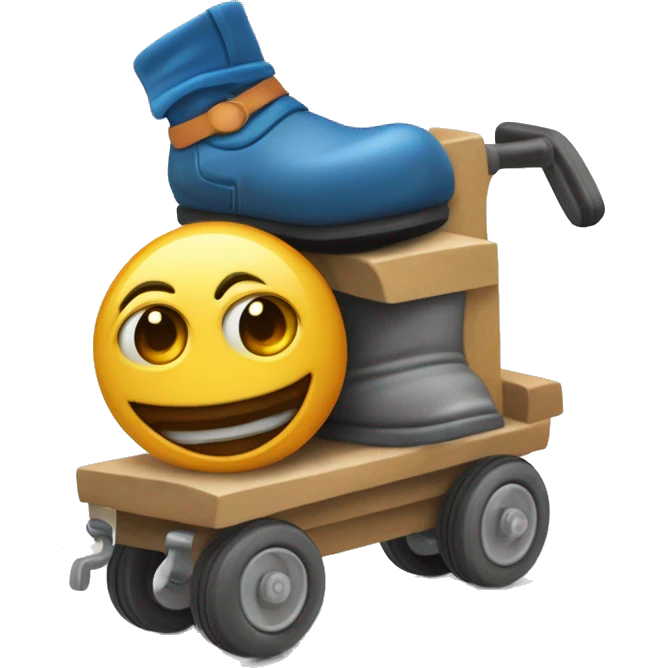 Un patín con cuatro ruedas y las ruedas están envueltas de truenos y llamas  emoji