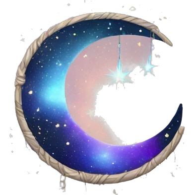 Sparkly moon-and-stars-galaxy-dreamcatcher emoji