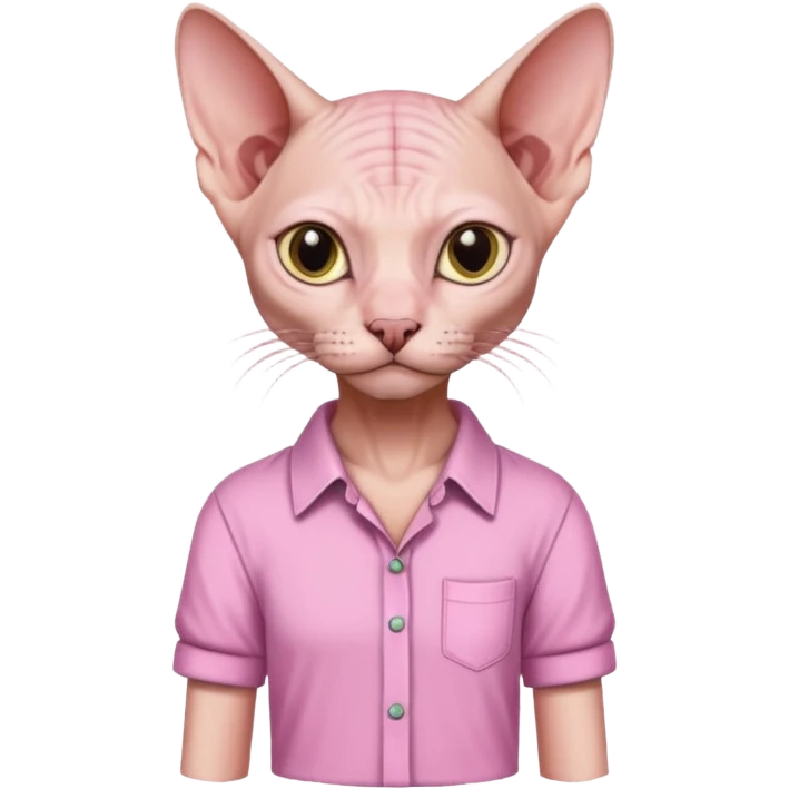 sfenks cat with shirt  emoji