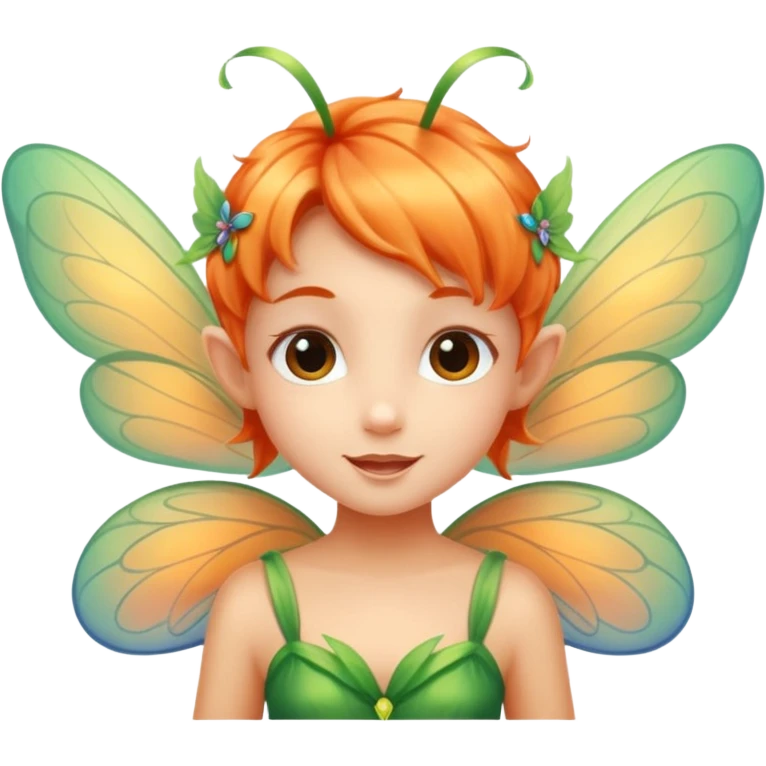 A little fairy, with wings,  , do more different emotional emoji