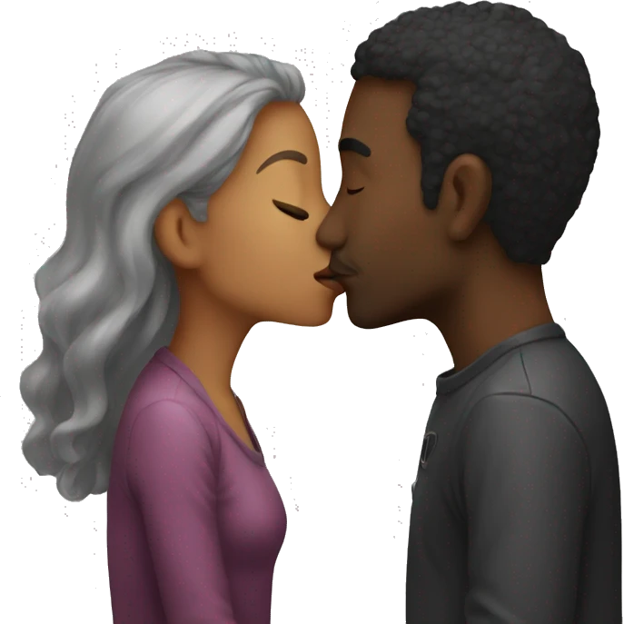 Two people kiss emoji