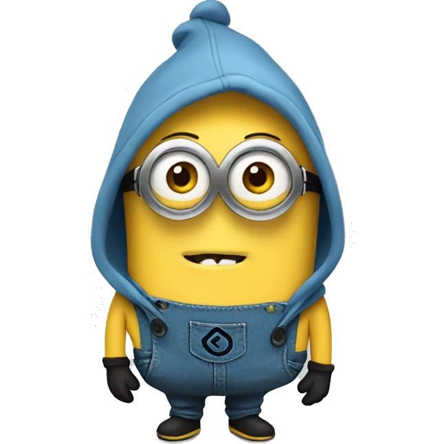 Minion wearing a hoodie emoji