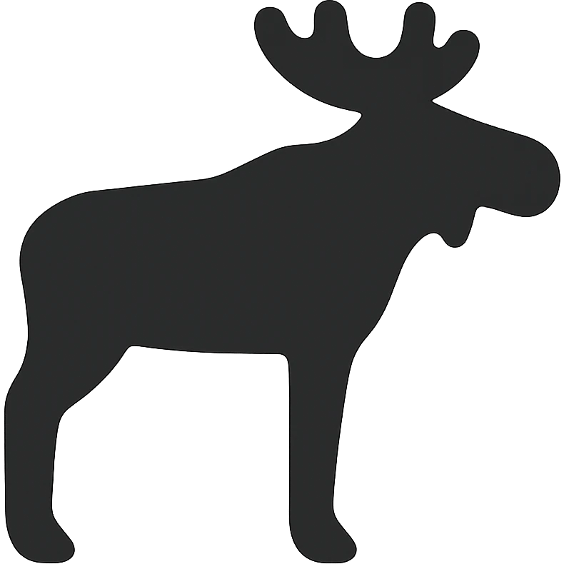 Moose black silhouette emoji