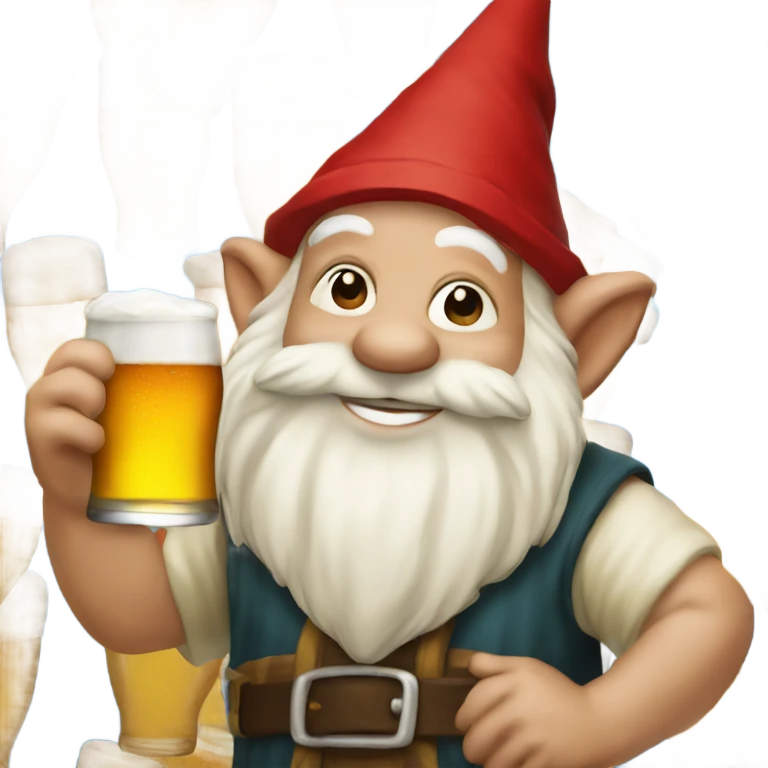 gnome with beer emoji