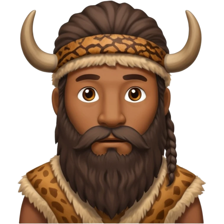 stone age man with beard emoji
