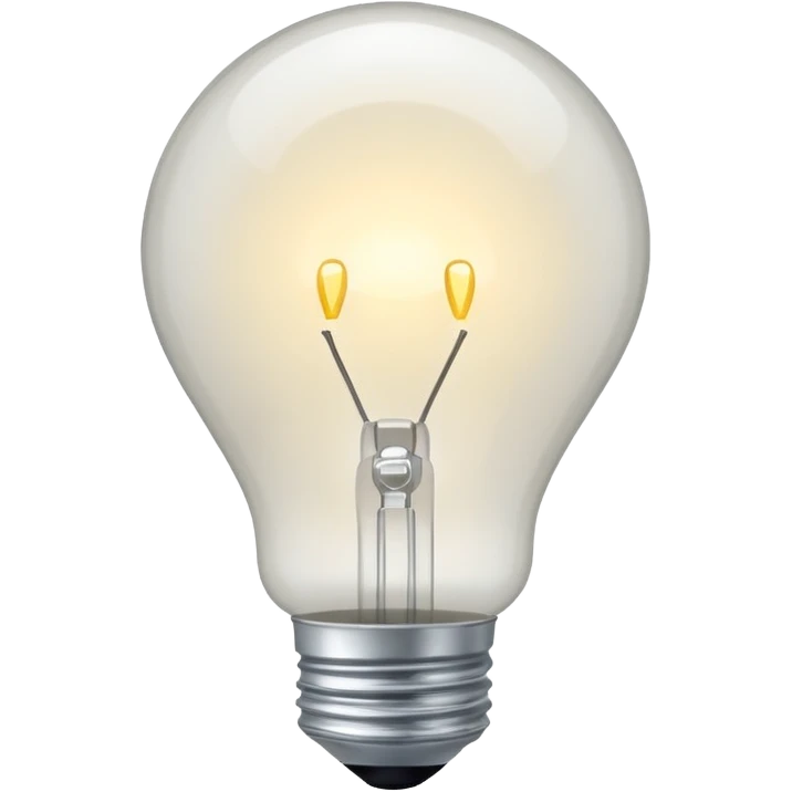solid white light bulb  emoji