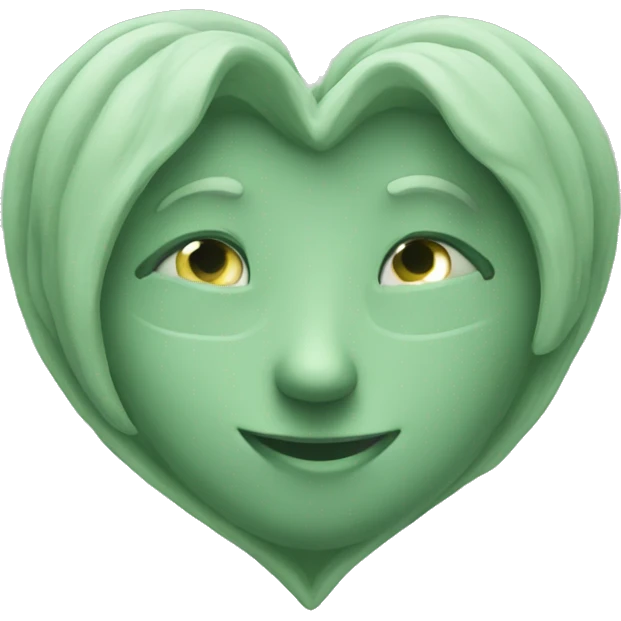 sage green heart emoji
