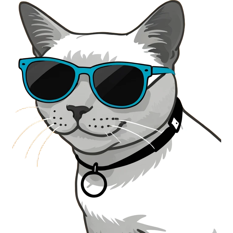 Cat with sunglasses emoji