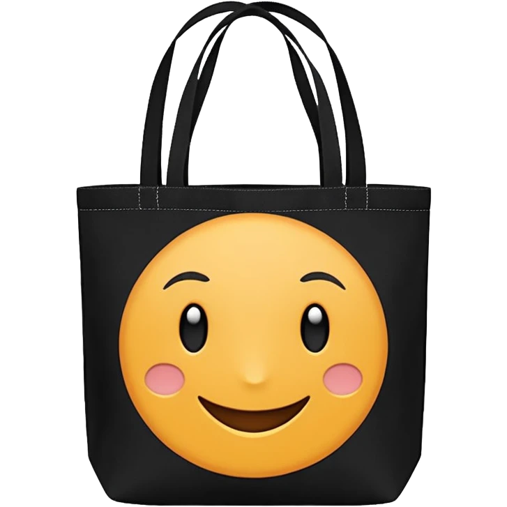 Reusable Black Tote Bag emoji