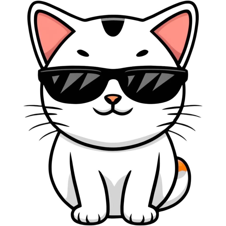 Cat with sunglasses emoji
