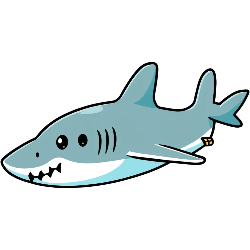 shark on an airplane emoji