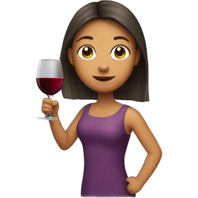 girl drinking wine emoji