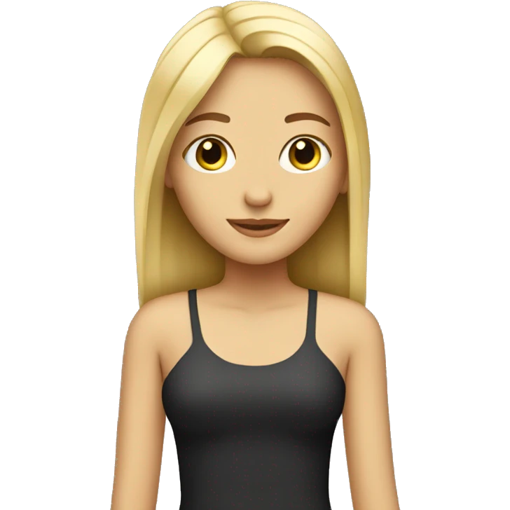 Blonde girl with straight hair  emoji