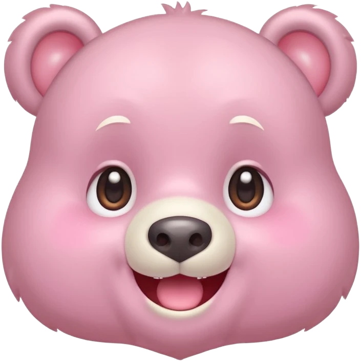 Beary  sparkling eyes, wide smile, rosy cheeks, joyful expression, pastel colors, soft lighting, kawaii anime style emoji
