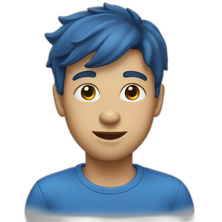 Personnage a la peau bleue emoji
