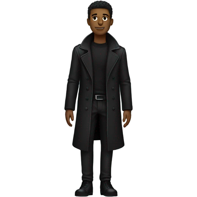 guy in all black emoji