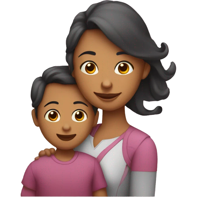 madre apoyano a hijo conn tareas emoji