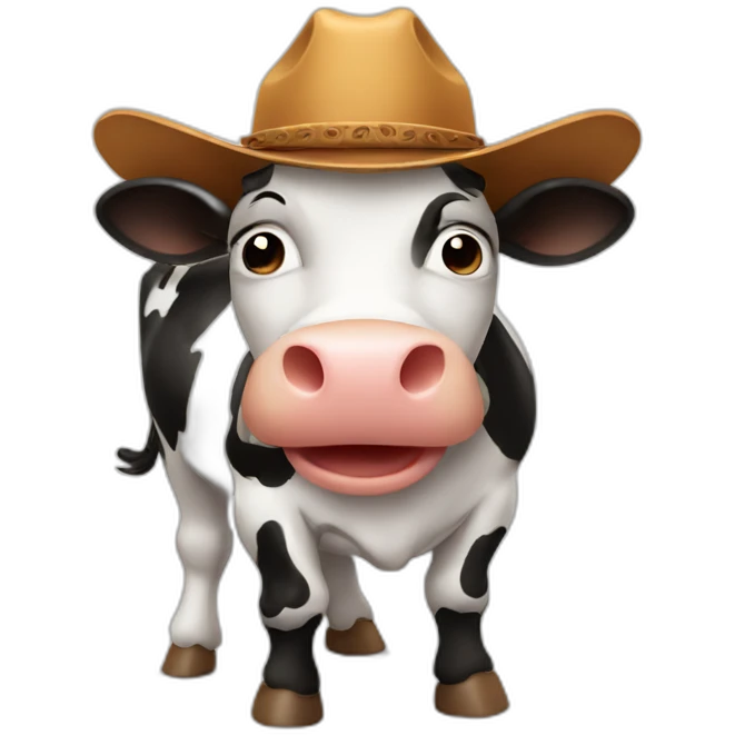 Cow with cowboy hat emoji