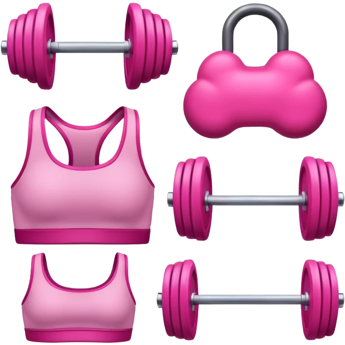 Gym elements pink  emoji
