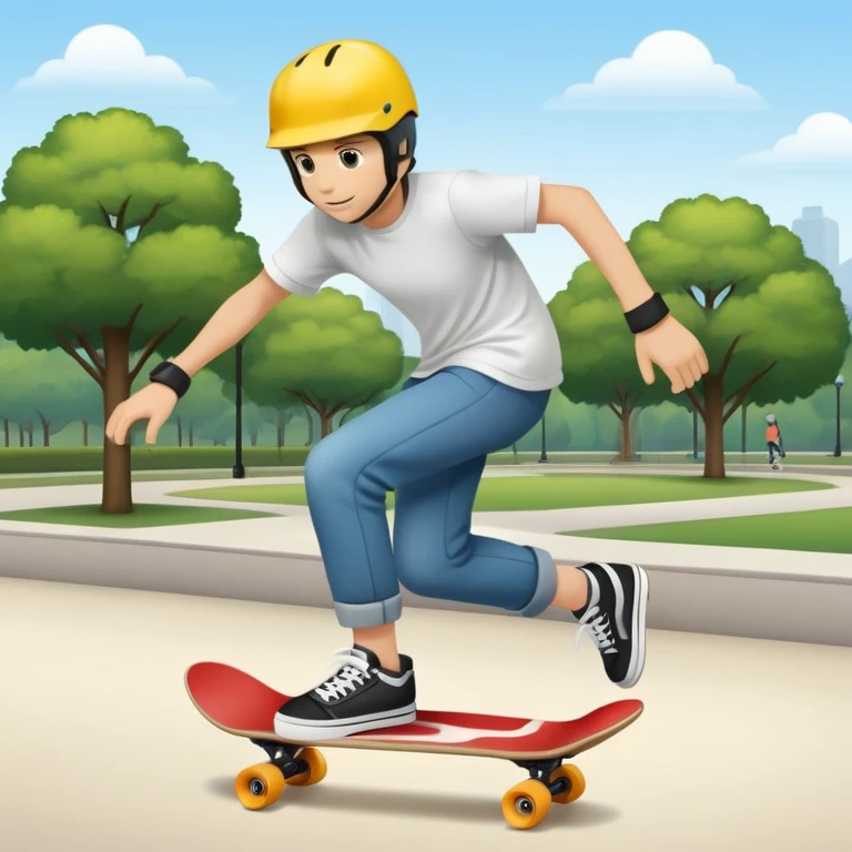 skateboarding at a park emoji