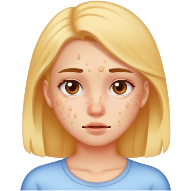 Girl with acne emoji
