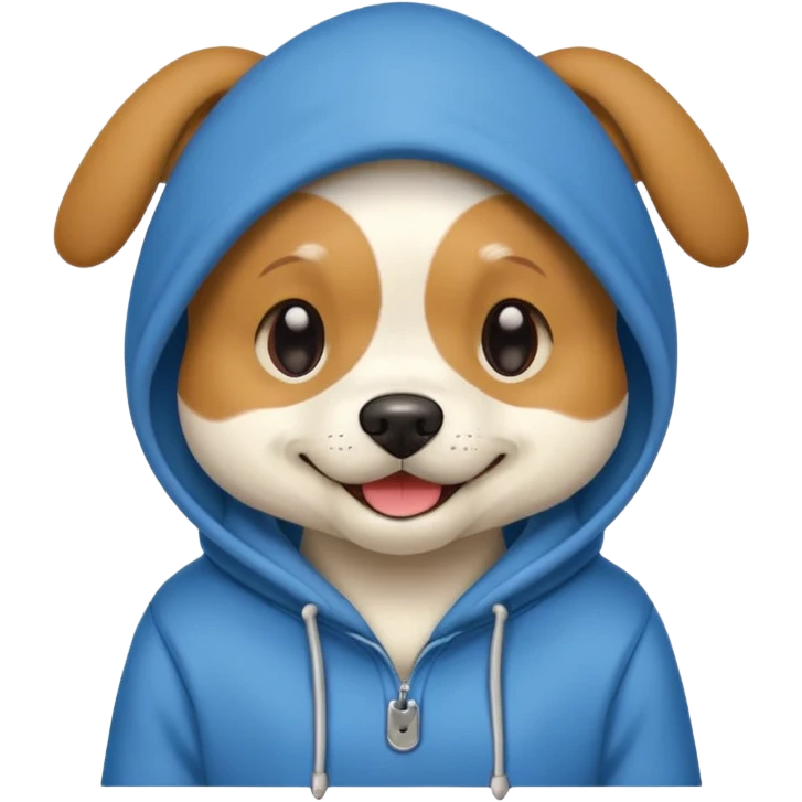 Dog wearing a hoodie  emoji