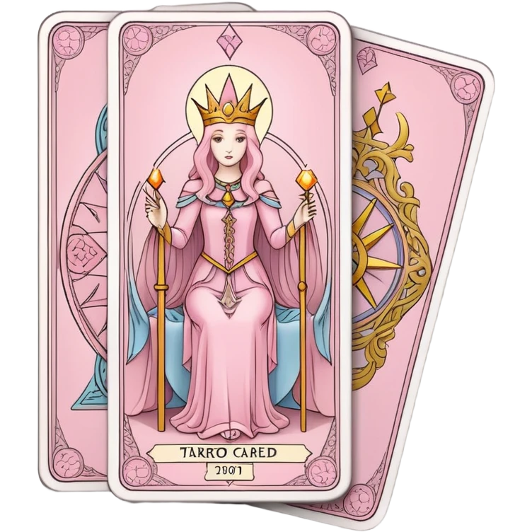 light pink tarot card deck emoji